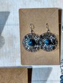 Boucles d'oreilles soleil. Jaspe océan