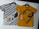 Lot 2 t-shirt gris jaune roi lion