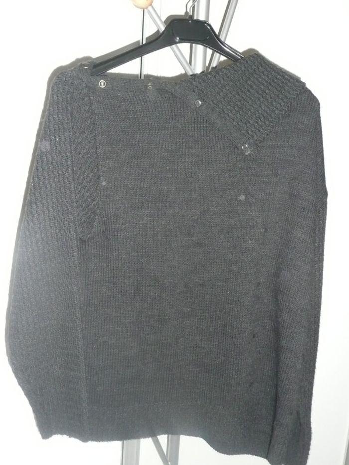 pull gris col roulé - photo numéro 2