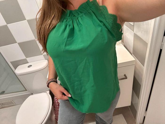 Débardeur vert Skue à dentelle - photo numéro 4