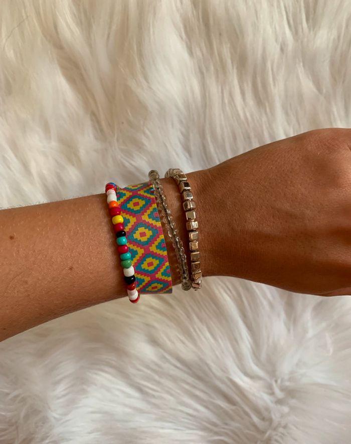 Bracelet coloré motifs aztèques - photo numéro 1