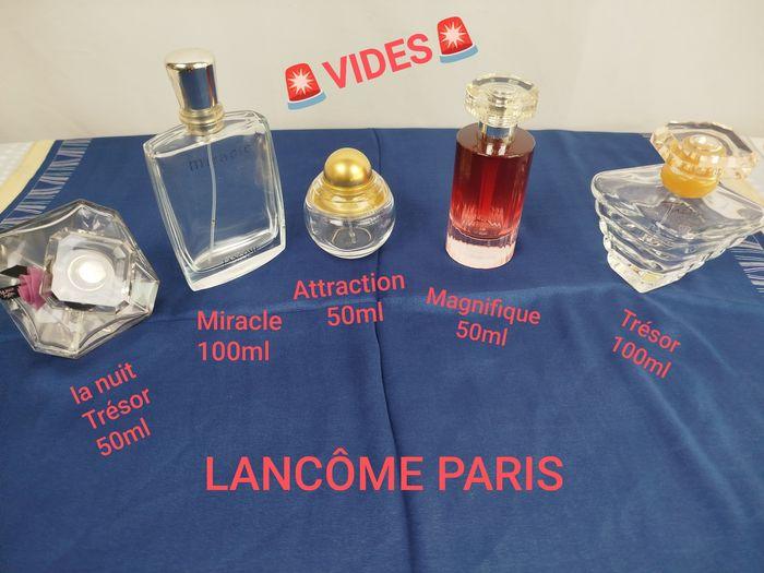 Lot 5 flacons parfum Lancôme vides - photo numéro 1