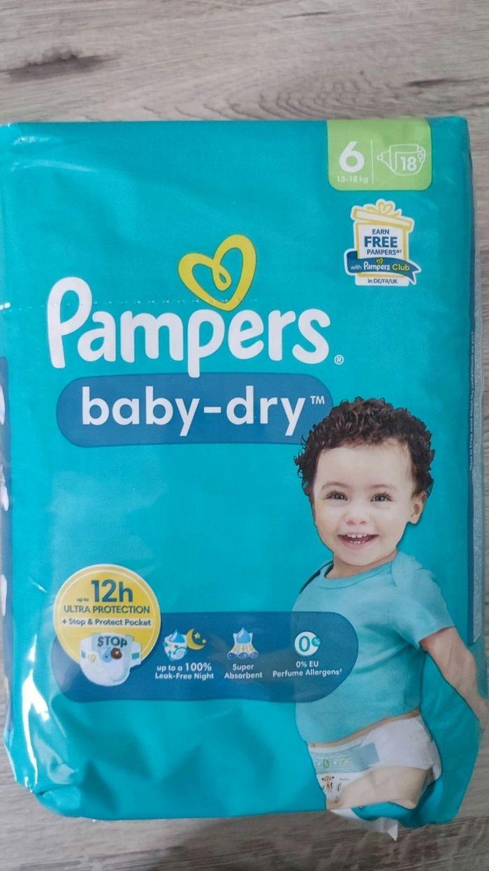 Couches taille 6 Pampers baby dry - photo numéro 2