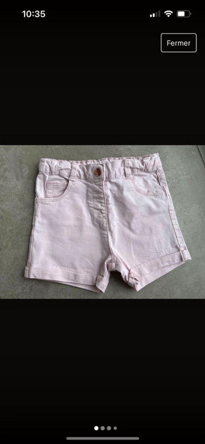 Lot short rose/t-shirt 2ans - photo numéro 2