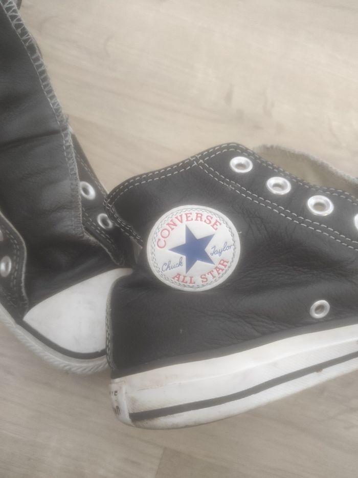 Converse cuir noir taille 36.5 - photo numéro 5