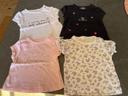 Lot de 4 t-shirt MC bébé fille 1mois