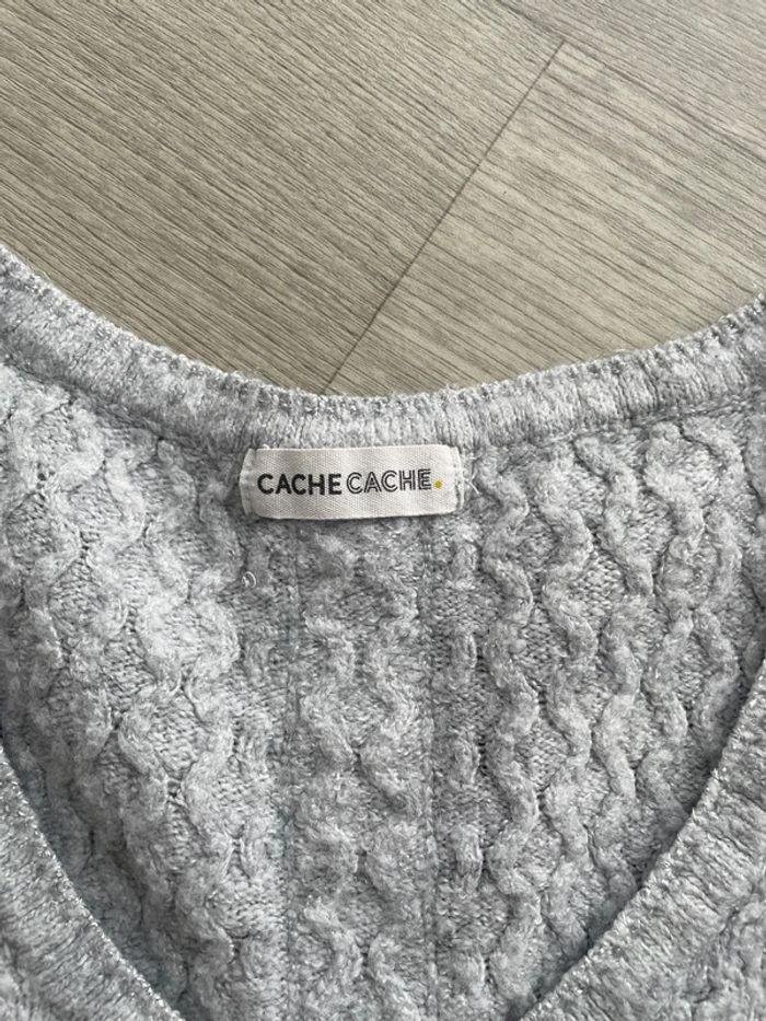 Pull cache cache taille XS gris - photo numéro 3