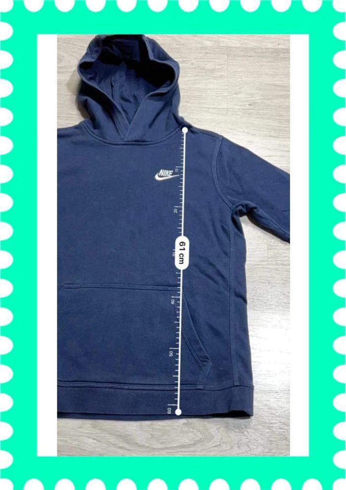 👕 Sweat à capuche Nike logo brodé Bleu Marine Taille S 👕 - photo numéro 3