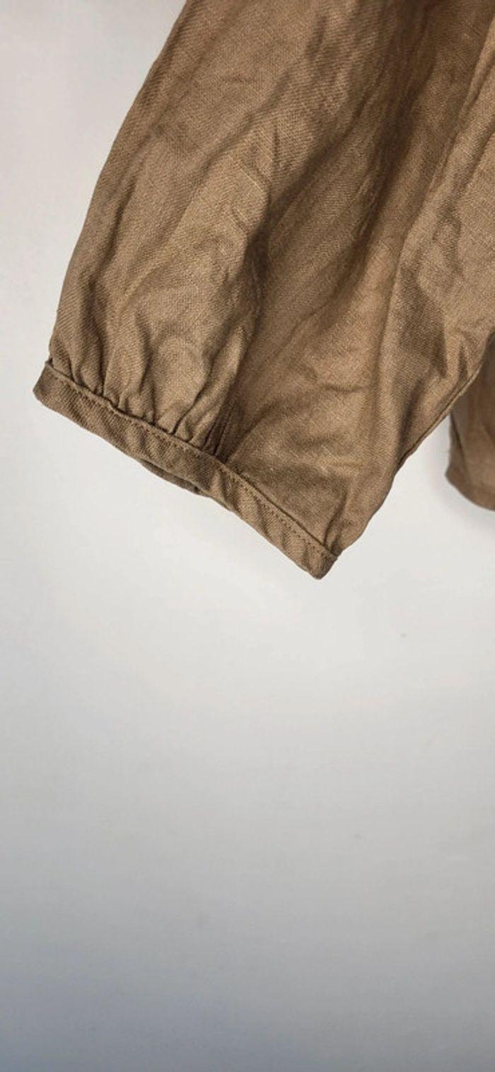 Blouse marron en lin benetton T40 - photo numéro 6