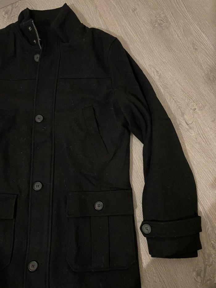 Manteau veste noir en laine style duffle-coat kiabi taille L - photo numéro 5