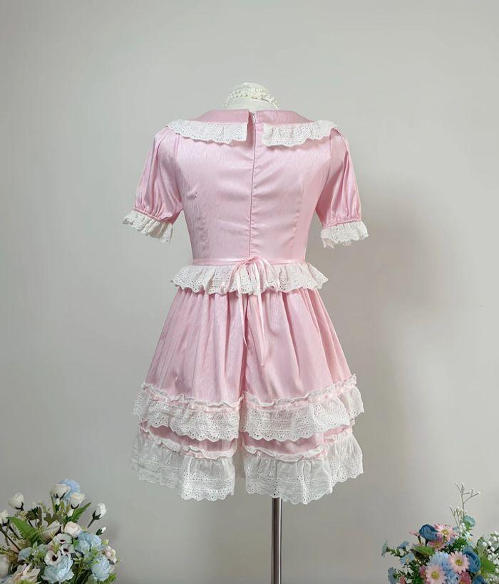 Dress Robe Pink Rose Princess Barbie Cute Kawaii Lolita Cosplay - photo numéro 8