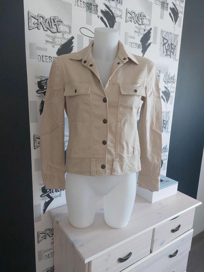 Veste caroll beige demi saison - photo numéro 3