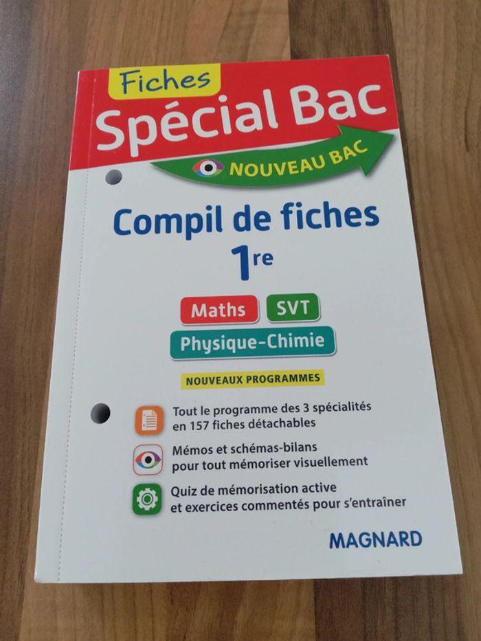 Fiche spécialités maths physique svt 1ère - photo numéro 1