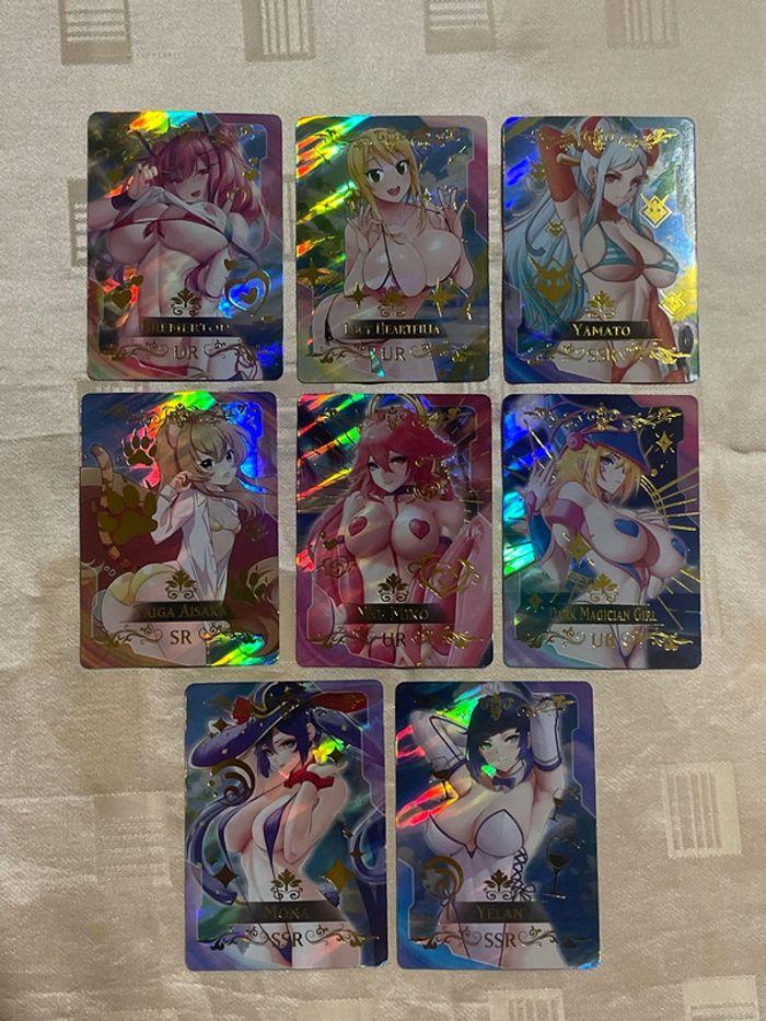 Lot de 8 cartes Ayaka Genshin Girl Collection Brillante shiny art Japonais