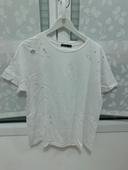 T shirt blanc a trou oversize