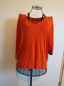 Pull fin chauve souri - orange