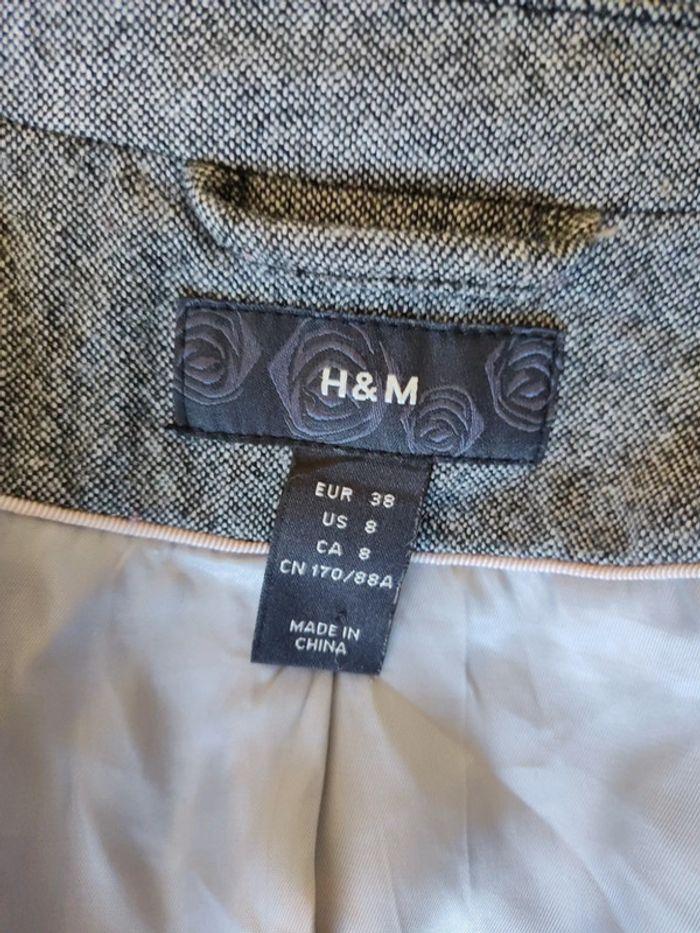 Blaser gris boutonné taille 38 • H&M - photo numéro 7