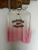 Pull Unkut rose Pardon ma French