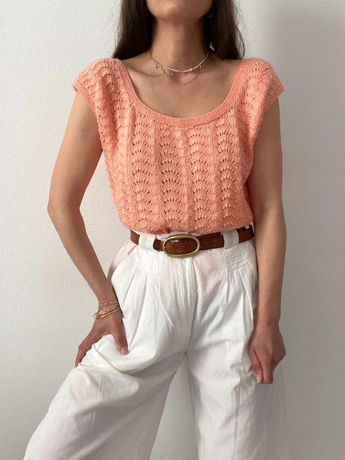 🌺Top sans manches style tricot - photo numéro 7