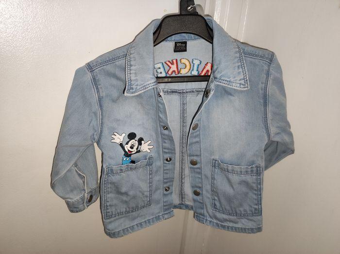 Veste en jeans Mickey 9/12 mois - photo numéro 1