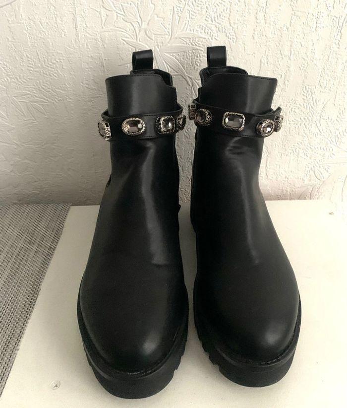 Bottines noires en cuir - photo numéro 5