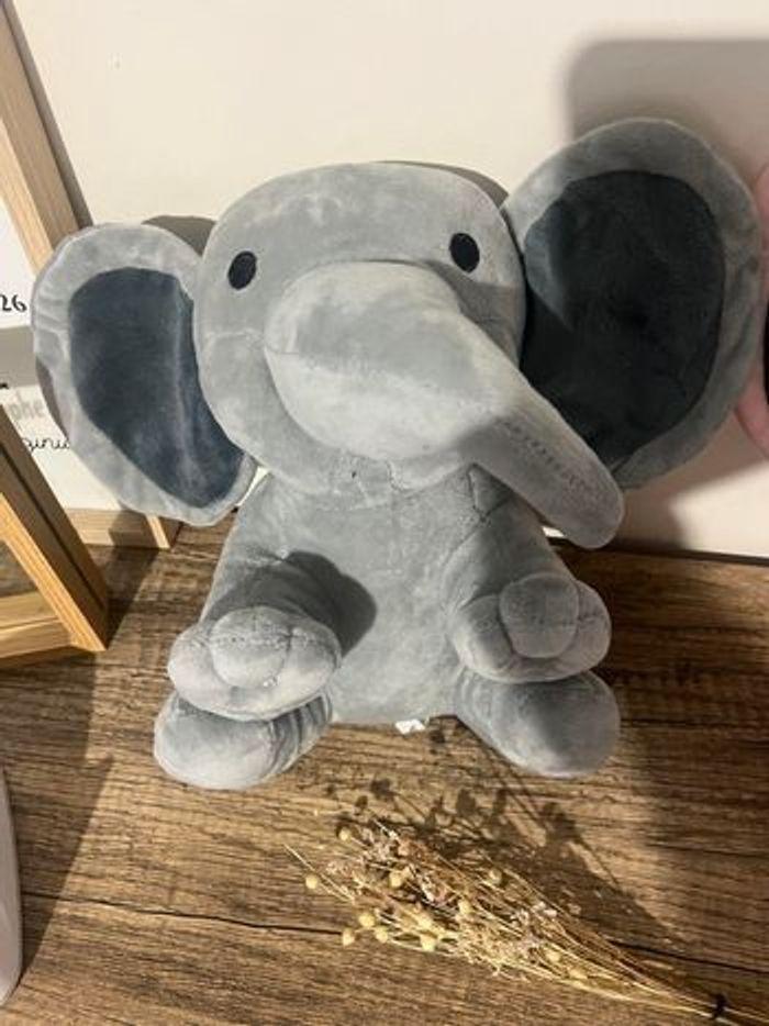 Peluches éléphants personnalisable  rose ou gris 25 cm - photo numéro 3