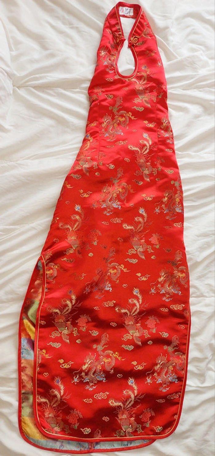 Robe chinoise rouge et doré Laogudai 34 - photo numéro 2