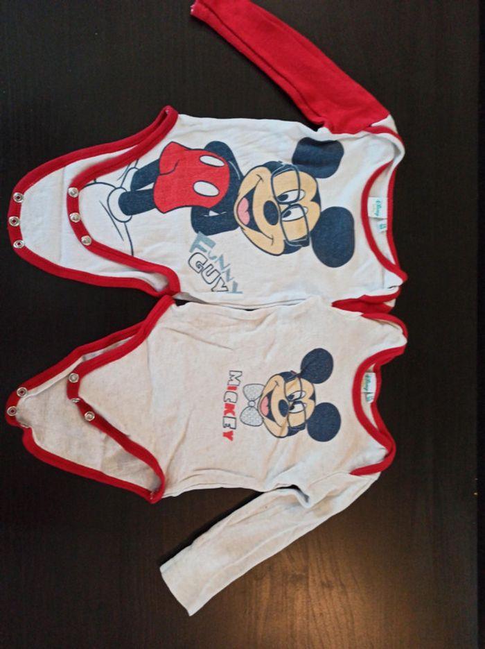 Lot 2 bodies Disney Mickey 9m - photo numéro 1