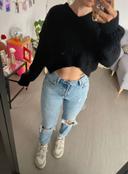 Pull crop top épais