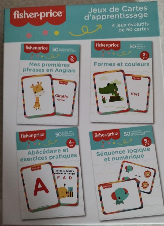 Jeu de cartes d'apprentissage avec 4 jeux évolutifs de 50 cartes de Fisher Price Complet et neuf - photo numéro 2