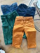 Lot 4 pantalons garçon 9 mois