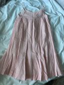 Bonpoint robe rayée rose et lurex 4ans