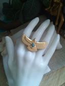 Bague aigle pierre howlite