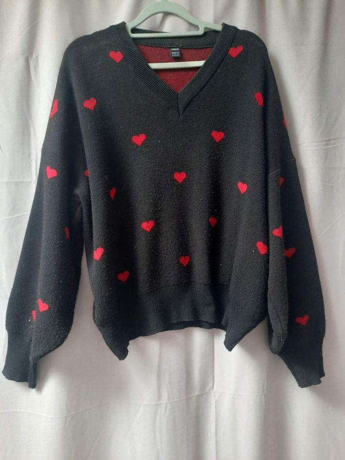 Pull motif cœur shein