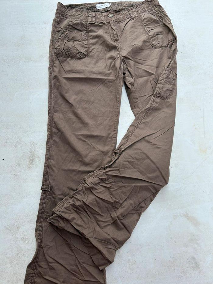 Pantalon retroussable marron femme - photo numéro 2