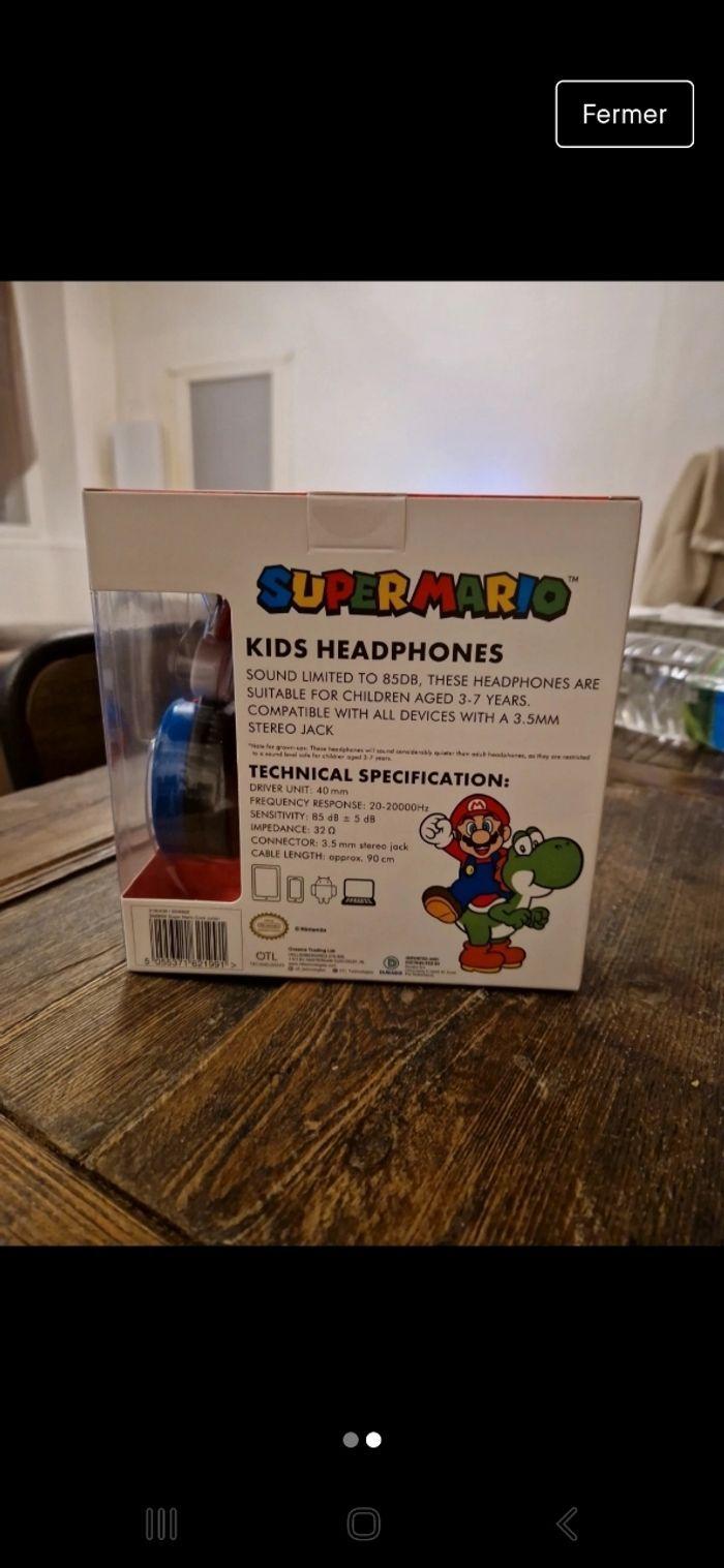 Casque enfant super Mario. - photo numéro 2