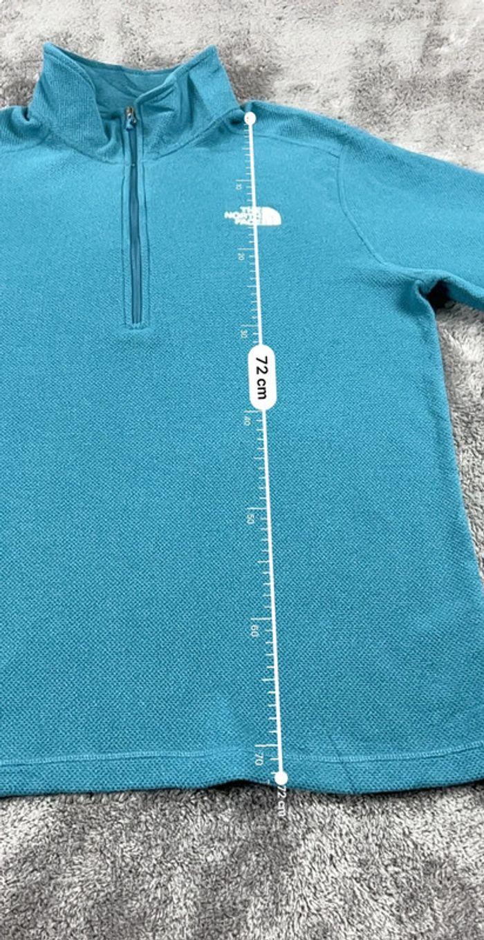 👕 Quart zip demi zip pull sweat de sport The North Face Bleu Taille L 👕 - photo numéro 3