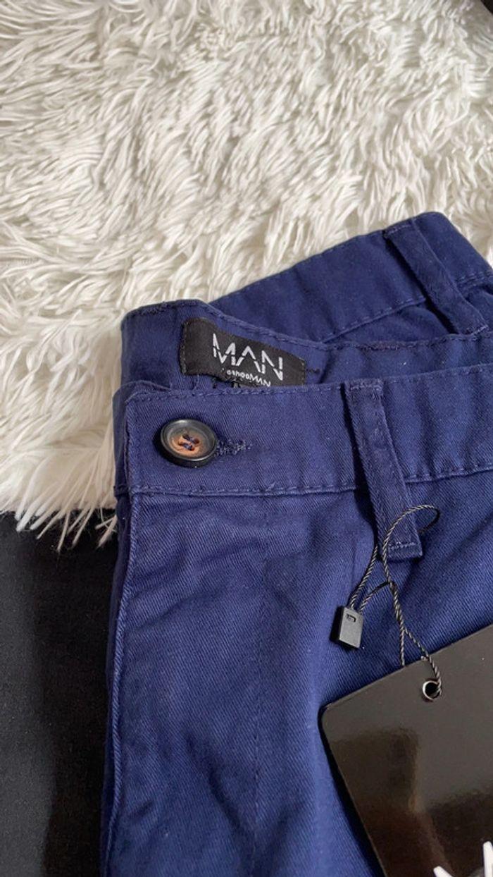 Pantalon chino bleu marine boohoo - photo numéro 7