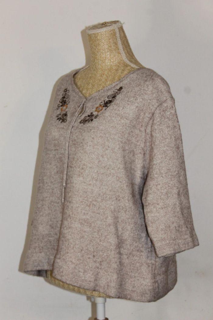 Pull hiver beige - Damart - manches 3/4 - photo numéro 8