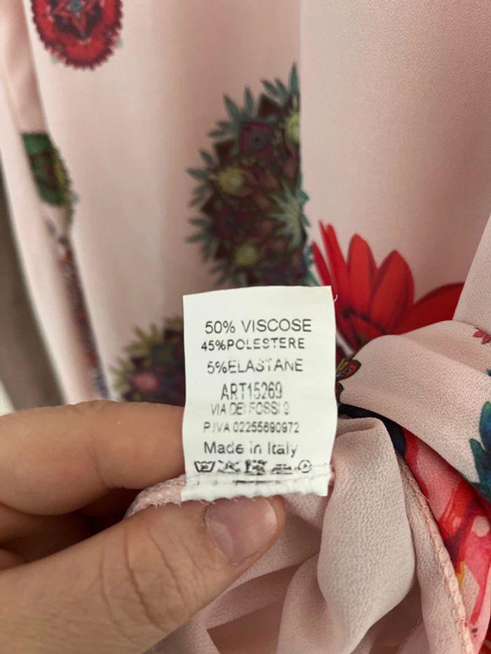 Robe voile rose à motif taille unique - photo numéro 4