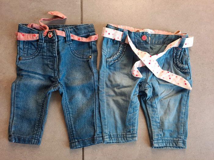 Lot de 2 jeans bébé fille 3 mois