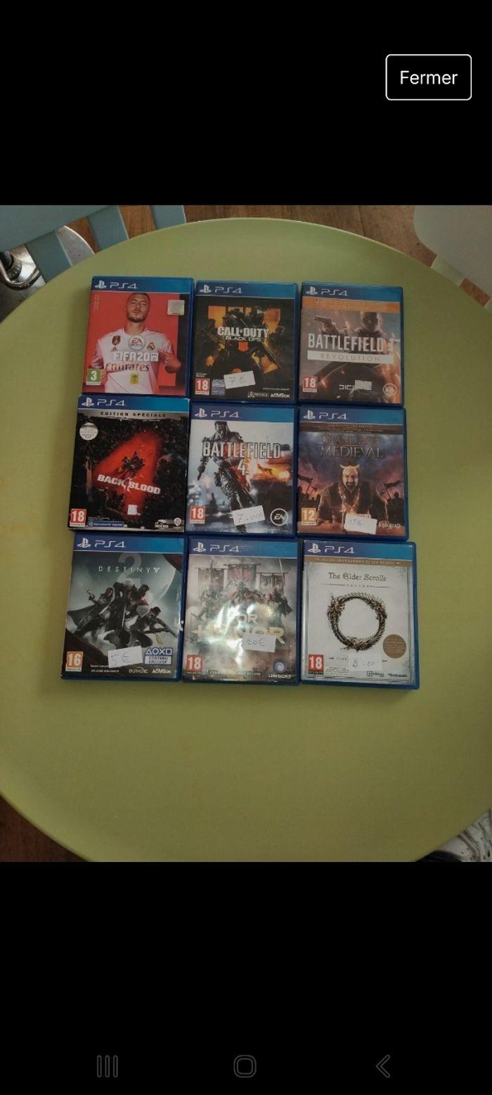 Lot  jeux  ps4