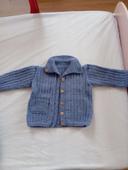 Gilet en laine fait main taille 2 - 3 ans