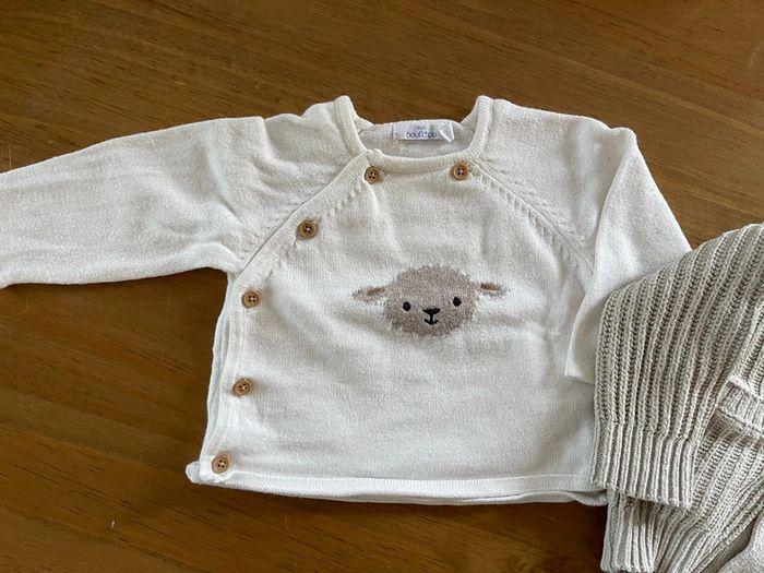 Lot de 2 pulls/gilet bébé 0-1 mois La Redoute et Bout Chou - photo numéro 5