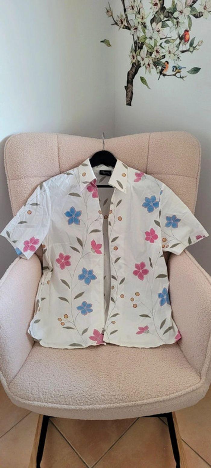 Chemise manches courtes fleurie Vintage 🌸 - photo numéro 3