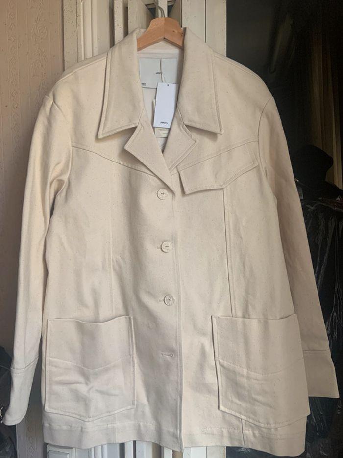 Veste écru oversize Mango taille XL - photo numéro 1