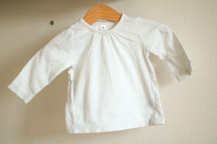 Ensemble t-shirt blanc et combinaison rose, Baby Club, 6 mois - photo numéro 5