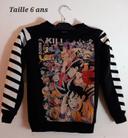 Pull motif Manga taille 6 ans