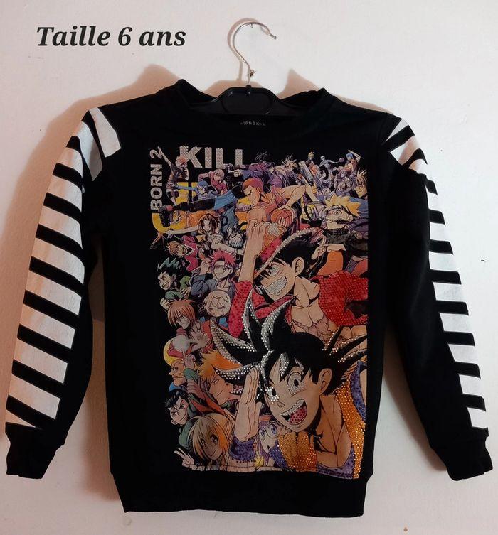 Pull motif Manga taille 6 ans - photo numéro 1