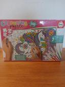 Colouring puzzle licorne